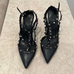 Valentino Rockstud Leather Pumps with Studs
